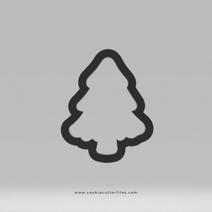 Camping Kids Tree Pine Cookie Cutter Files