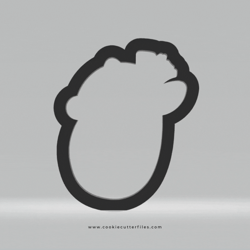 Animal Faces Santa Edition Zebra Cookie Cutter Files