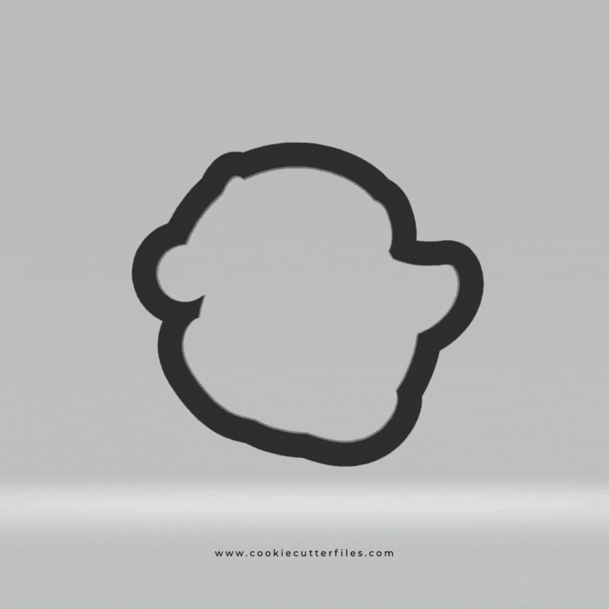 Animal Faces Santa Edition Tiger Cookie Cutter Files