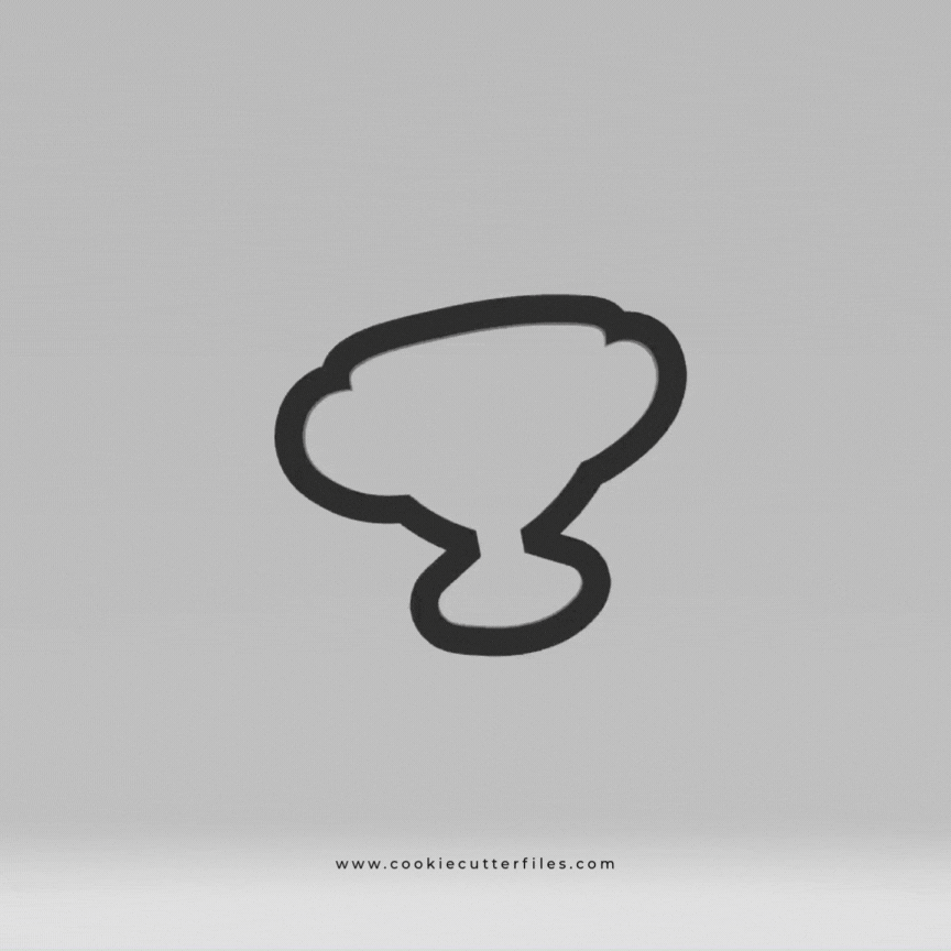Gymnast Girl Trophy Cookie Cutter Files