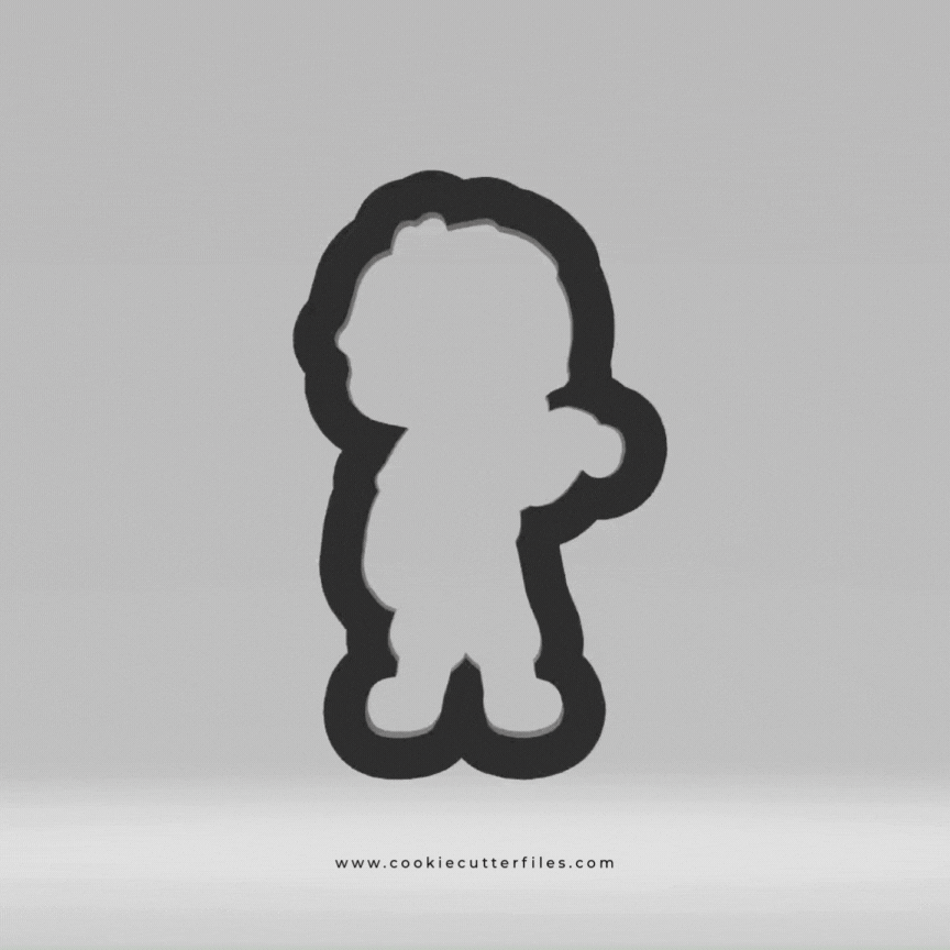 Baseball Kids Pitcher Boy Cookie Cutter Files