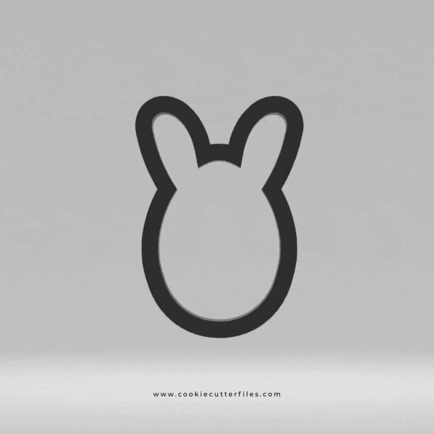 Easter Egg Critters Rabbit Cookie Cutter Files