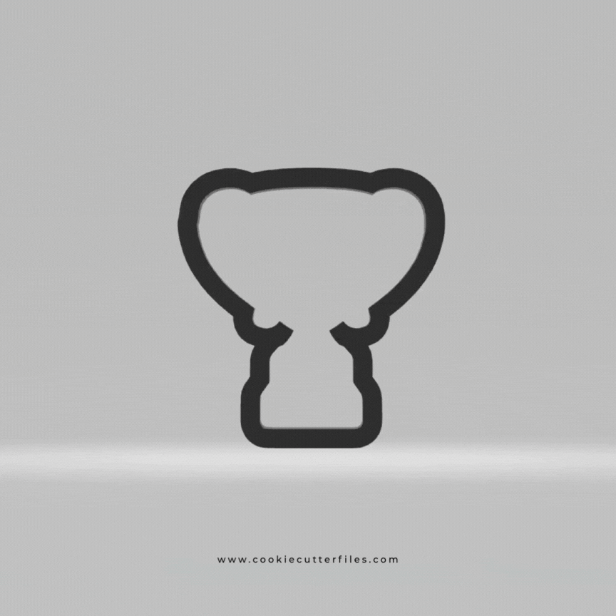 Super Bowl Party Trophy Cookie Cutter Files