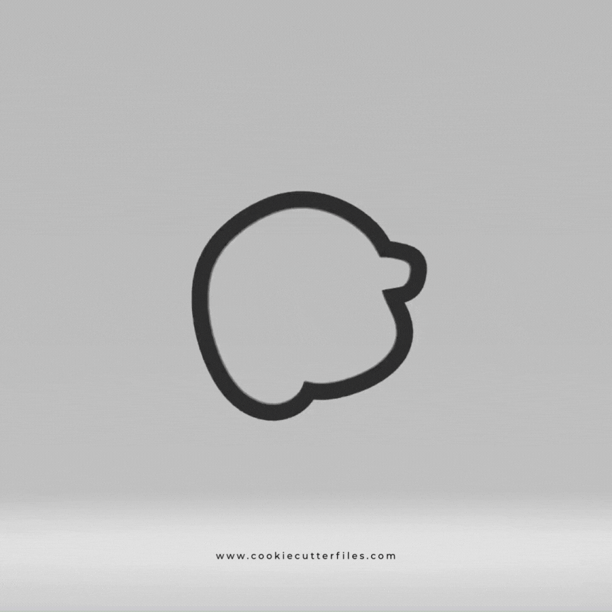 Baseball Kids Helmet Cookie Cutter Files