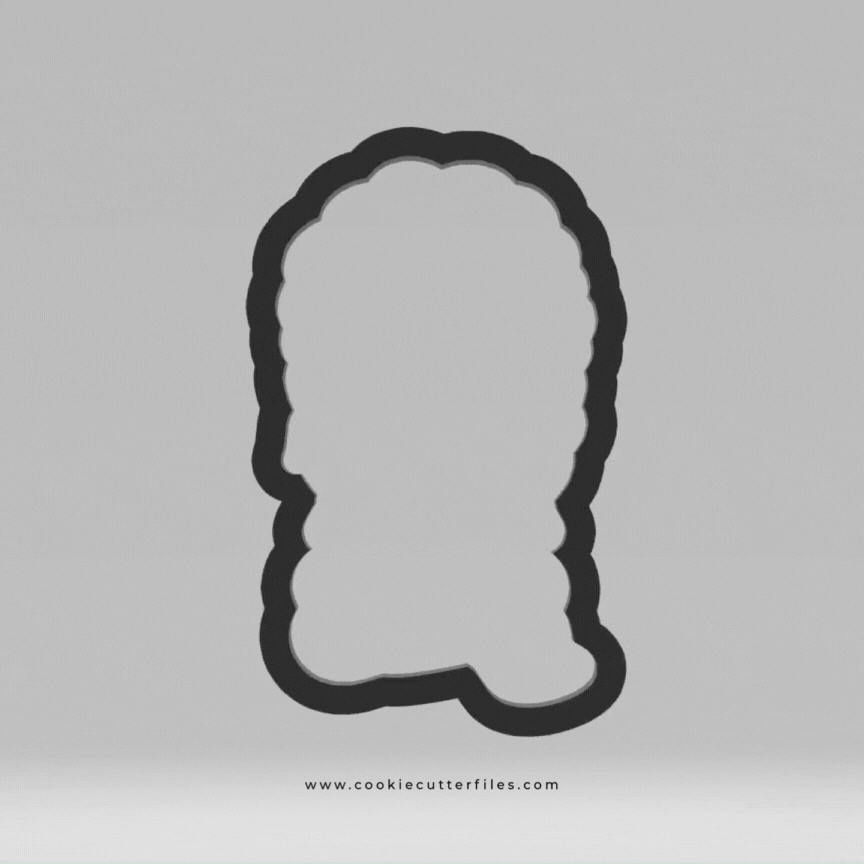 Knitting Girl Scraf Cookie Cutter Files