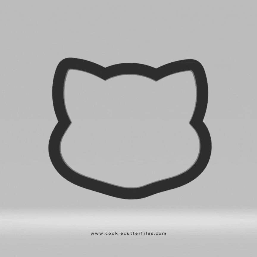Animal Faces Cat Cookie Cutter Files