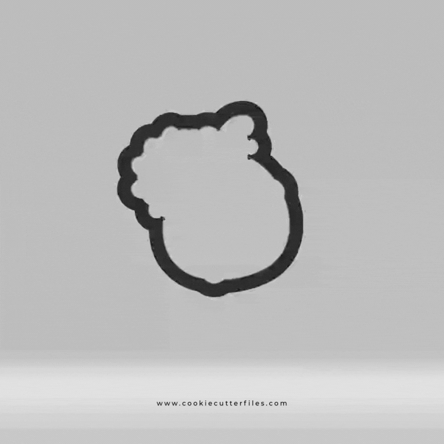Thanksgiving Turkey Faces Flower Cookie Cutter Files