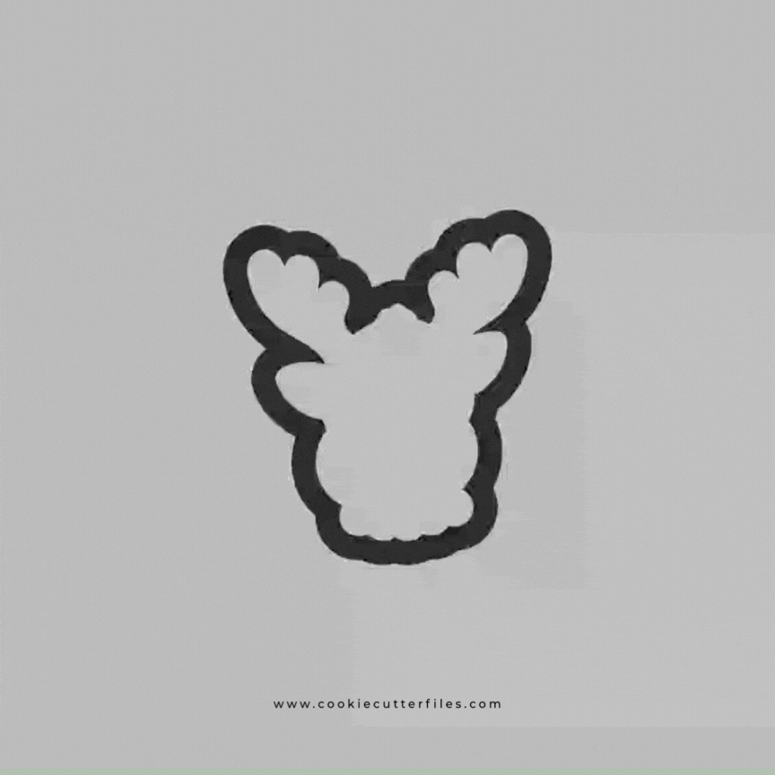 Christmas Faces Reindeer Cookie Cutter Files