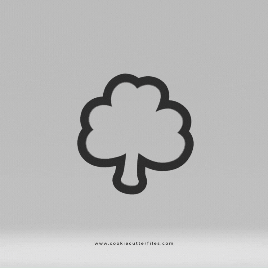 Lucky Charm Three Leaf Clover Cookie Cutter Files