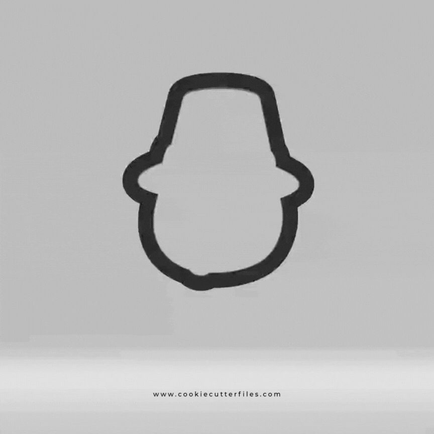 Thanksgiving Turkey Faces Hat Cookie Cutter Files