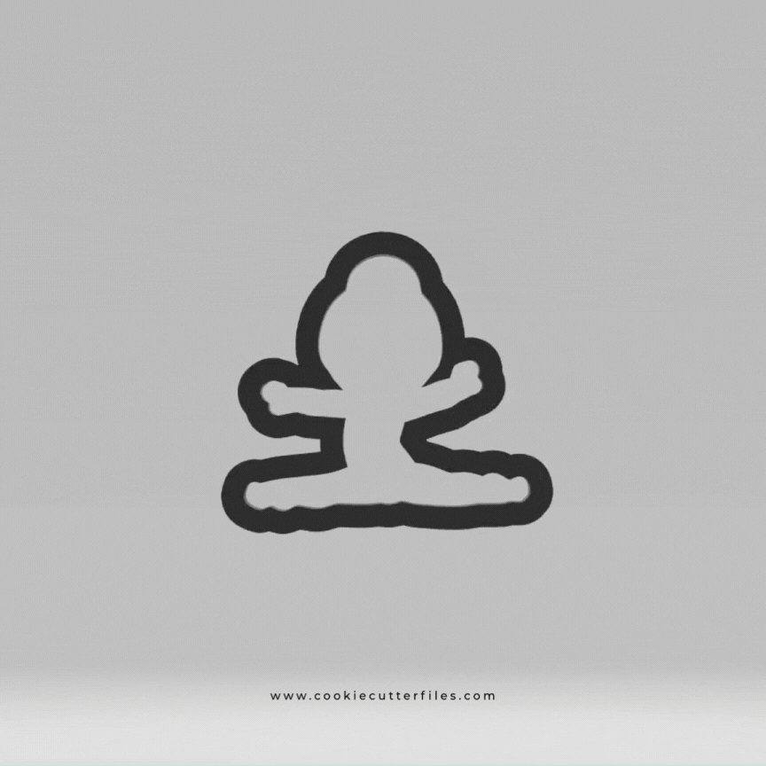 Gymnast Girl Side Splits Cookie Cutter Files