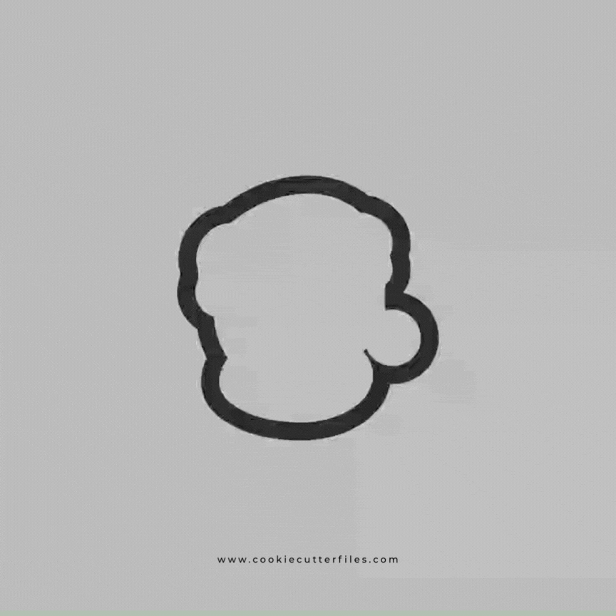 Christmas Faces Teddy Bear Cookie Cutter Files