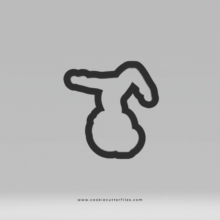 Gymnast Girl Handstand Cookie Cutter Files