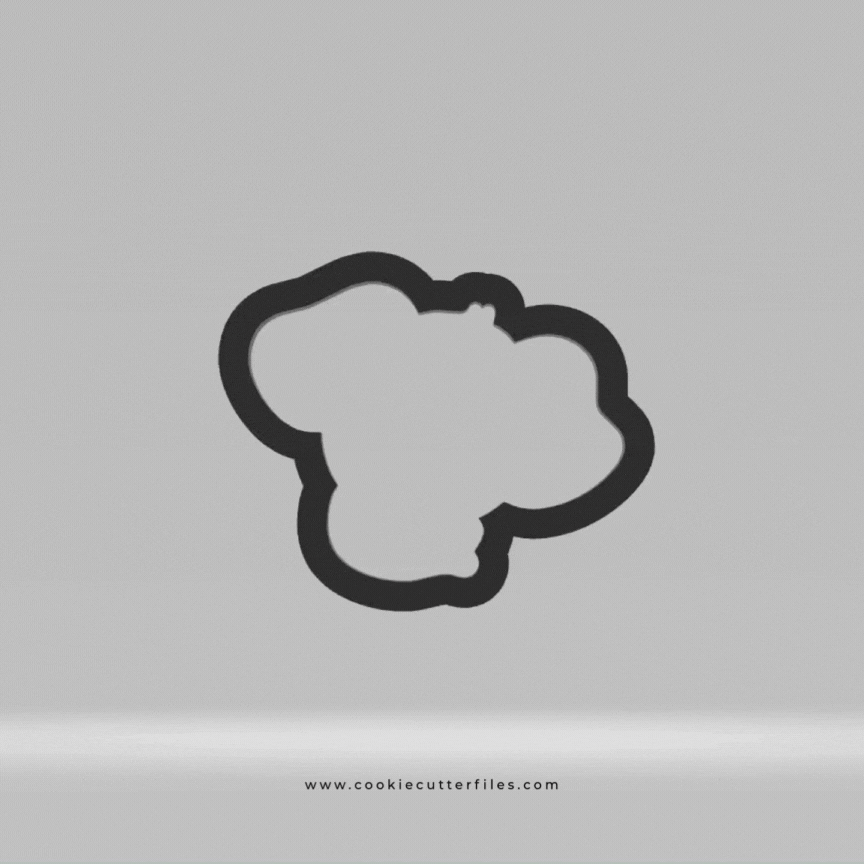 Animal Faces Elephant Cookie Cutter Files