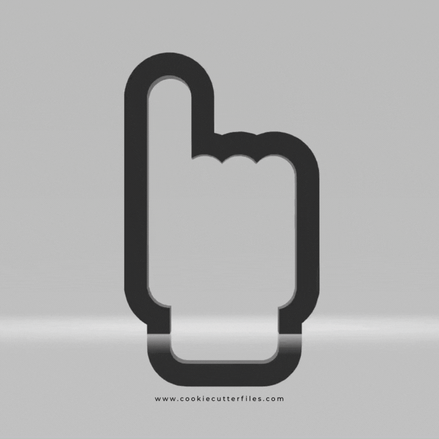 Super Bowl Party Foam Finger Cookie Cutter Files