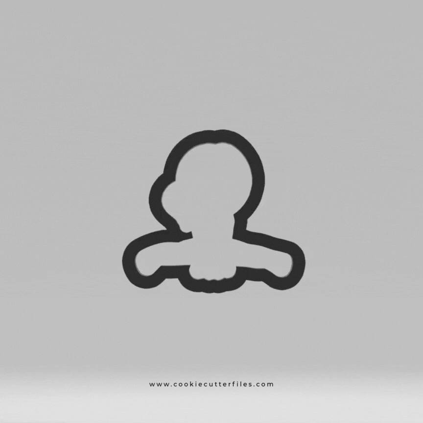 Gymnast Girl Front Splits Cookie Cutter Files