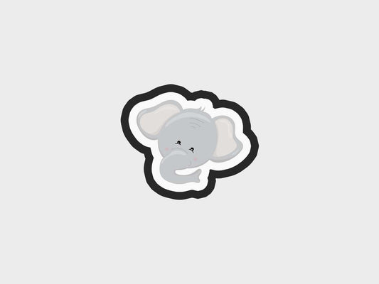 Animal Faces Elephant Cookie Cutter Files