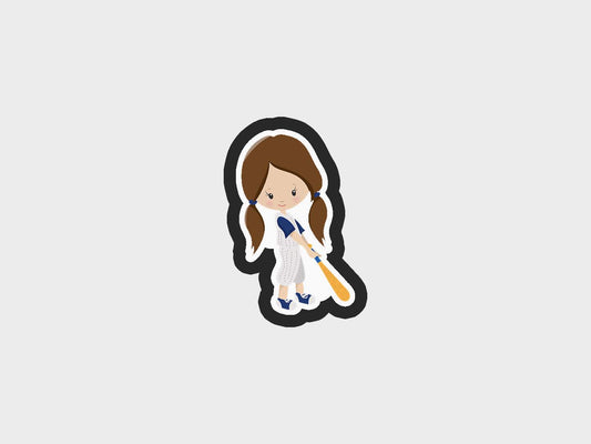 Baseball Kids Batter Girl Cookie Cutter Files