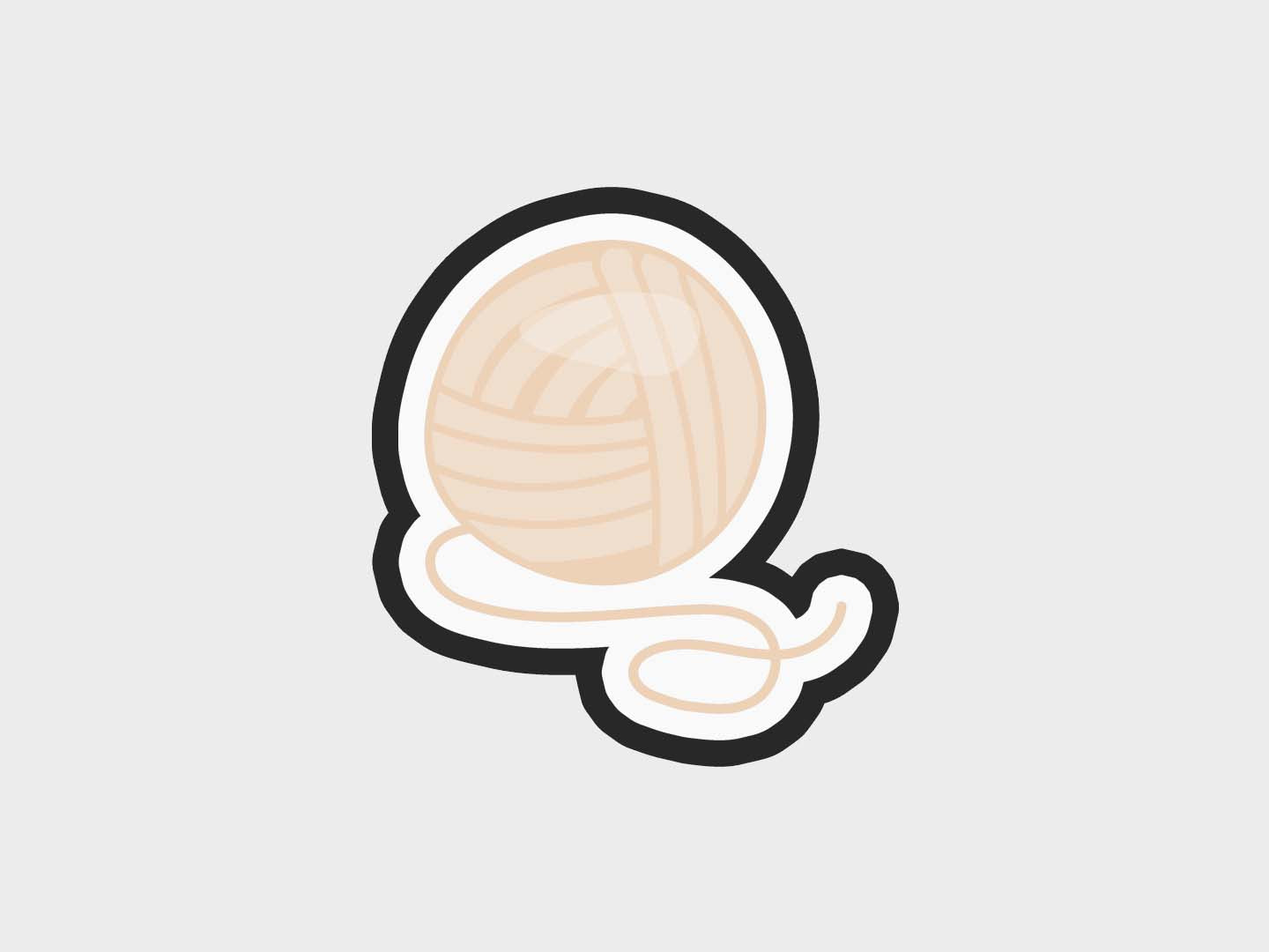 Knitting Girl Beige Yarn Ball Cookie Cutter Files
