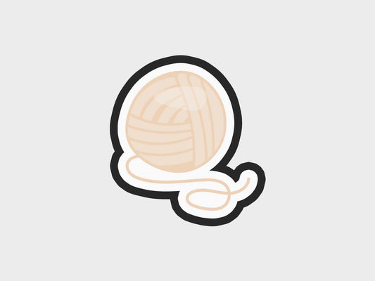 Knitting Girl Beige Yarn Ball Cookie Cutter Files