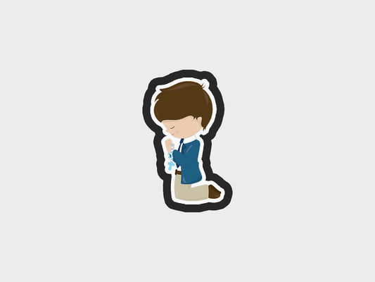 First Communion Boy Praying Cookie Cutter Files