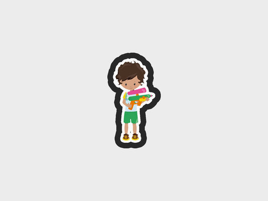 Water Play Fun Boy Water Gun 01 Cookie Cutter Files