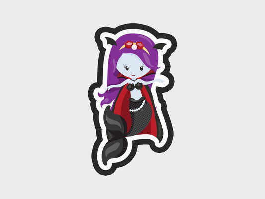 Vampire Mermaid Cape Cookie Cutter Files