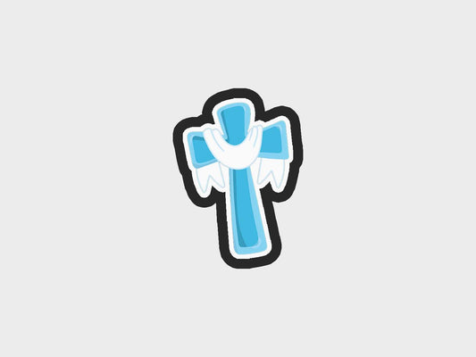 First Communion Draped Cross Cookie Cutter Files