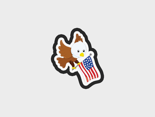 Memorial Day Eagle Flag Cookie Cutter Files