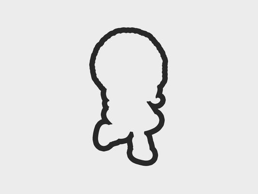 Eskimo Kids Girl Standing Foot Up Cookie Cutter Files
