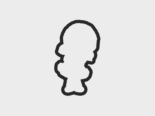 Eskimo Kids Girl Standing Cookie Cutter Files