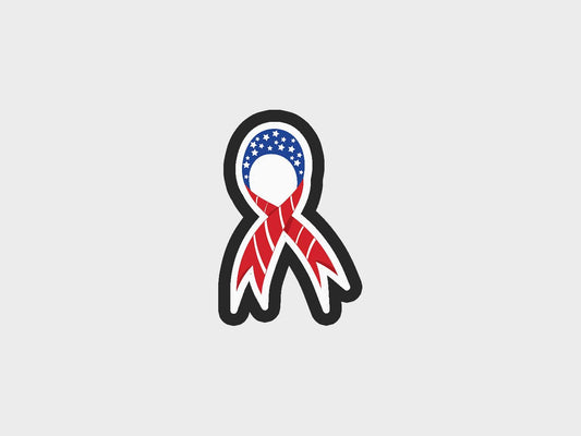 Memorial Day Flag Ribbon Cookie Cutter Files