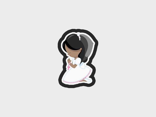 First Communion Girl Praying Cookie Cutter Files