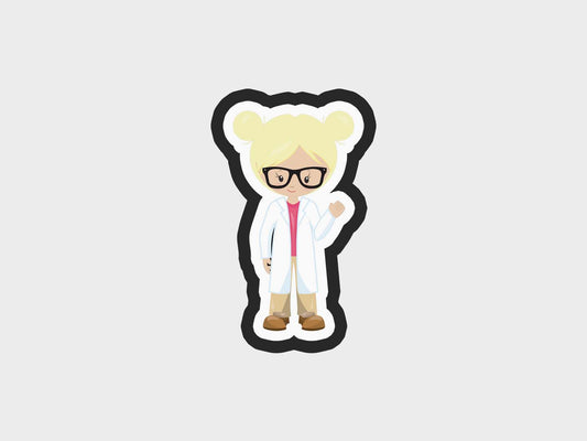 Scientist Kids Girl Cookie Cutter Files