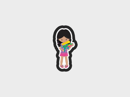 Water Play Fun Girl Water Gun Cookie Cutter Files