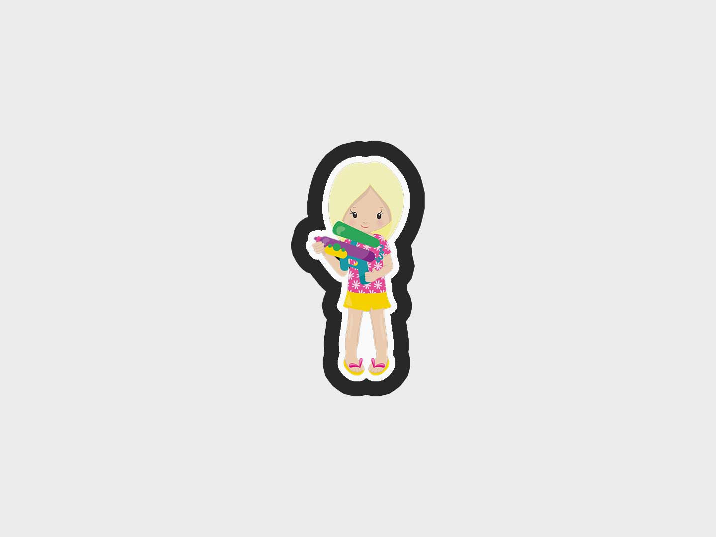 Water Play Fun Girl Water Gun 02 Cookie Cutter Files