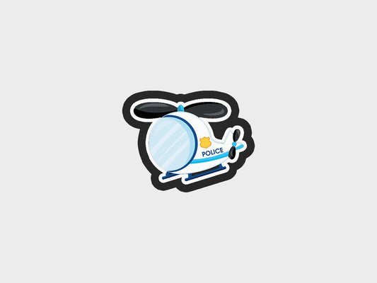 Police Kids Helicopter Cookie Cutter Files
