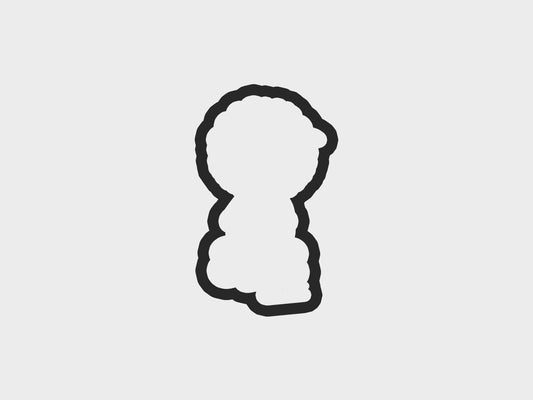 Knitting Girl Holding Yarn Cookie Cutter Files
