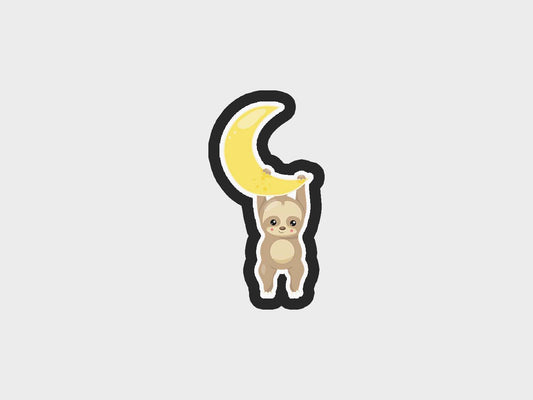 Sweet Dreams Baby Sloth Moon Hang Cookie Cutter Files