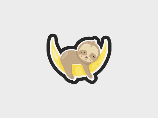 Sweet Dreams Baby Sloth Moon Sleep Cookie Cutter Files