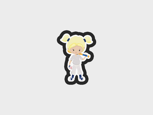 Baseball Kids Pitcher Girl Cookie Cutter Files