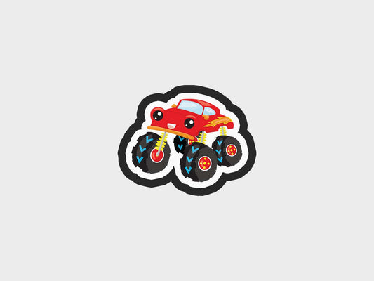 Monster Trucks Red Cookie Cutter Files