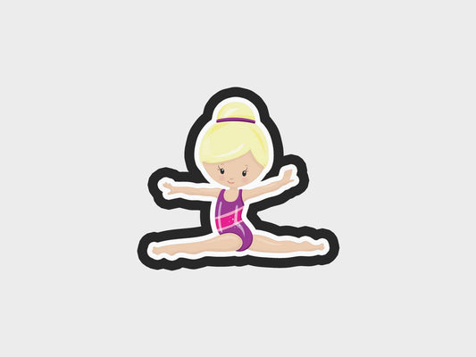Gymnast Girl Side Splits Cookie Cutter Files