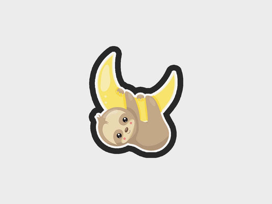 Sweet Dreams Baby Sloth Moon Down Cookie Cutter Files